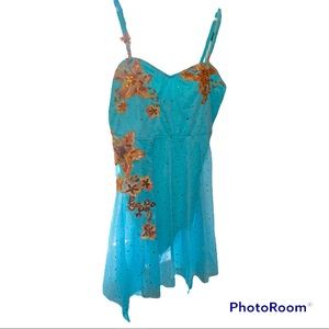 Art Stone Competitor dance costume , competition or recital. Aqua  2 available